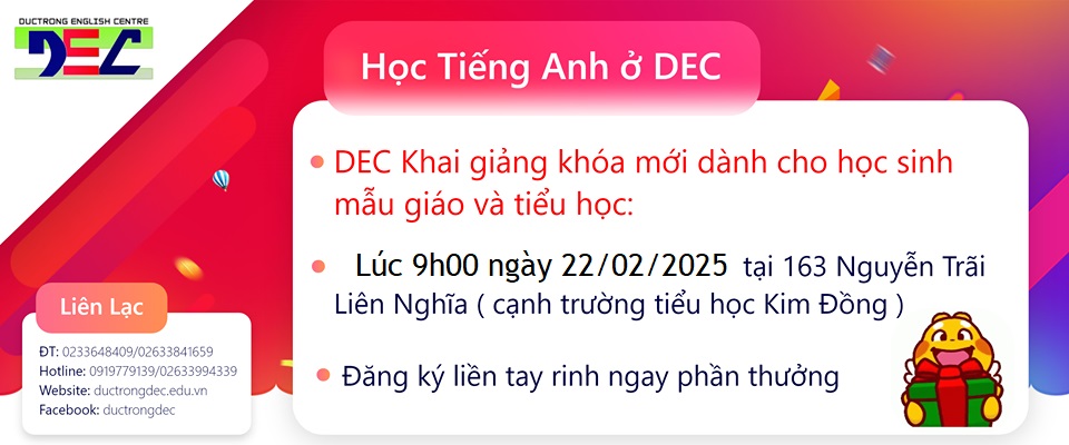 KHAI GIẢNG CÁC LƠP TIẾNG ANH NGÀY 22-2-2022